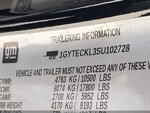 Продажа на аукционе авто 2025 Cadillac Escalade, vin: 1GYTECKL3Su102728, номер лота: 45114346