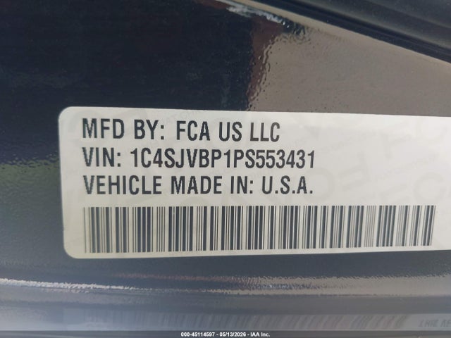 45114597 :رقم المزاد ، 1C4SJVBP1PS553431 vin ، 2023 Jeep Wagoneer Series Ii 4x4 مزاد بيع