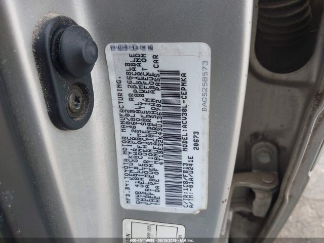 45114698 :رقم المزاد ، 4T1BE32K43U136702 vin ، 2003 Toyota Camry Le مزاد بيع