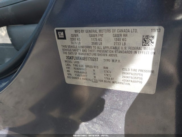 Продаж на аукціоні авто 2014 Gmc Terrain Sle-2, vin: 2GKFLWEK4E6179287, номер лоту: 45114801