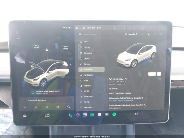 Aukcja sprzedaży 2021 Tesla Model Y Long Range Dual Motor All-wheel Drive, vin: 5YJYGDEE9MF286979, numer aukcji: 45115060