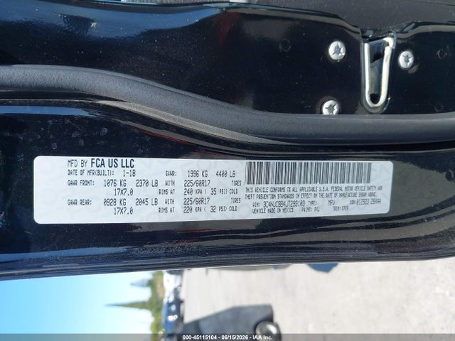 3C4NJCBB4JT293103 Jeep Compass Latitude Fwd