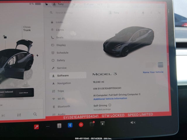 Продажа на аукционе авто 2023 Tesla Model 3 Rear-wheel Drive, vin: 5YJ3E1EA8PF554341, номер лота: 45115343