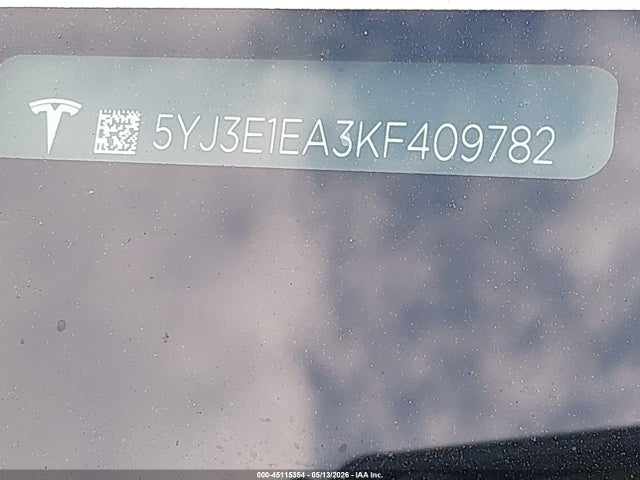 Tesla Model 3 Long Range/mid Range/standard Range/standard Range Plus 2019 5YJ3E1EA3KF409782 Image 9
