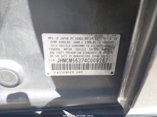 Продаж на аукціоні авто 2004 Honda Accord 2.4 Lx, vin: JHMCM56374C009247, номер лоту: 45115449