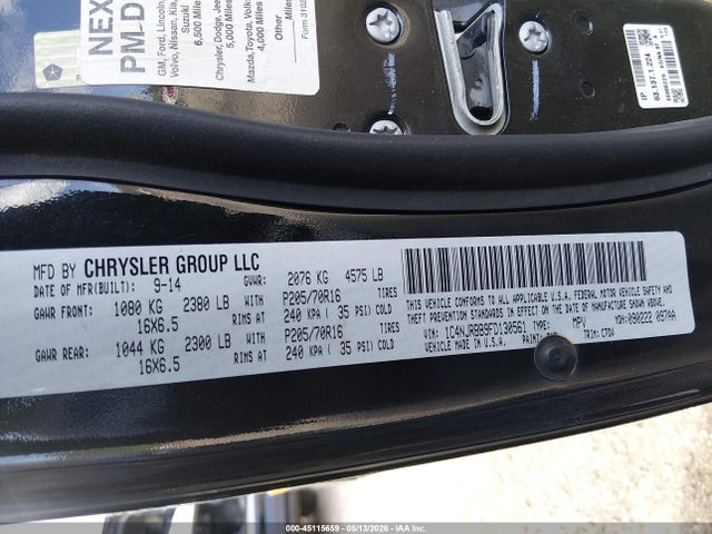 45115659 :رقم المزاد ، 1C4NJRBB9FD130561 vin ، 2015 Jeep Patriot Sport مزاد بيع
