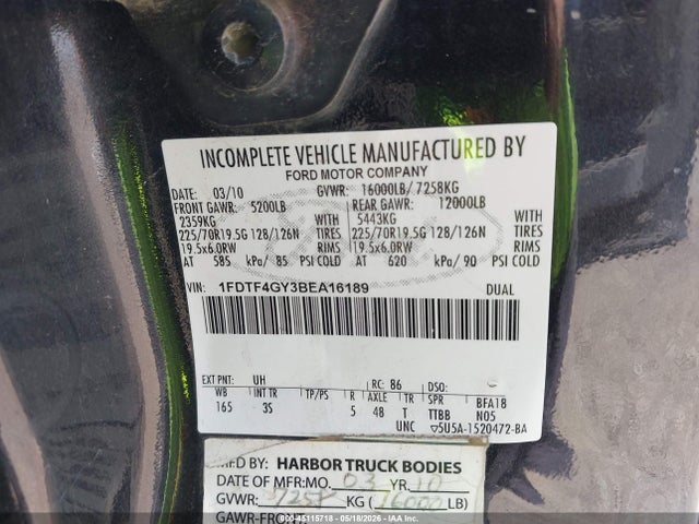 Продажа на аукционе авто 2011 Ford F-450 Chassis Xlt, vin: 1FDTF4GY3BEA16189, номер лота: 45115718