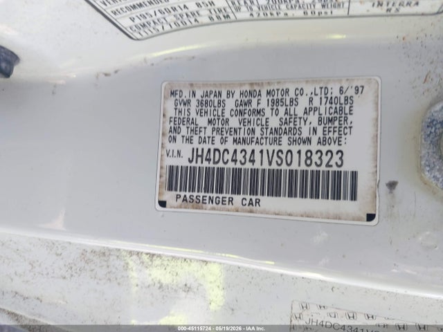 Продаж на аукціоні авто 1997 Acura Integra Gs/rs, vin: JH4DC4341VS018323, номер лоту: 45115724