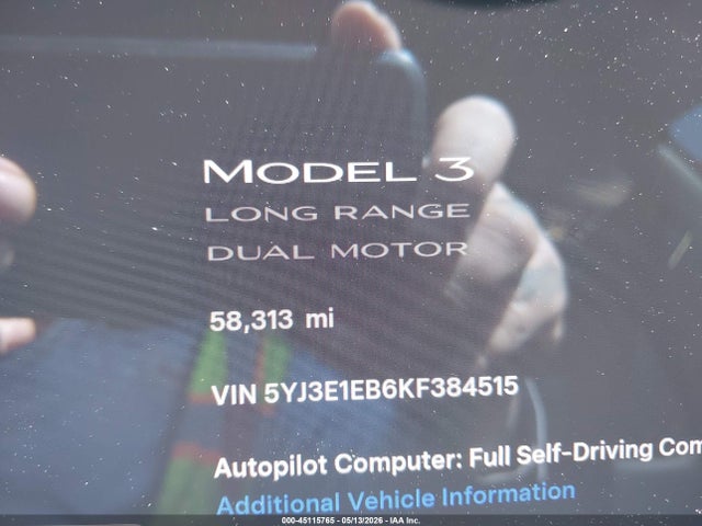 Tesla Model 3 Long Range/performance 2019 5YJ3E1EB6KF384515 Image 14