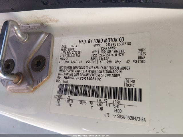 Ford Transit Connect Xlt 2019 NM0GE9F25K1405102 Image 9