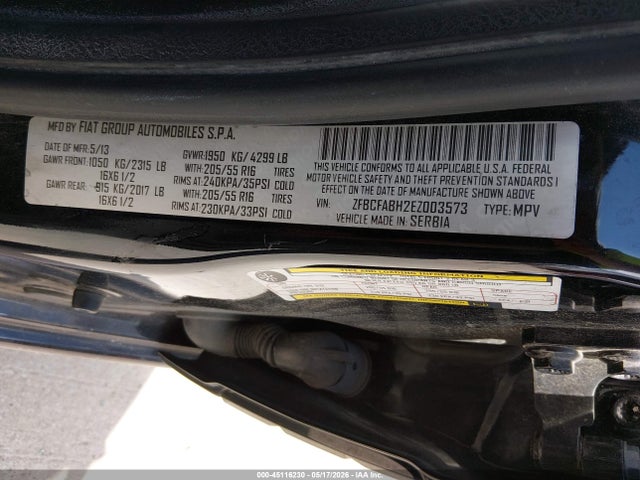 Fiat 500l Easy 2014 ZFBCFABH2EZ003573 Image 9