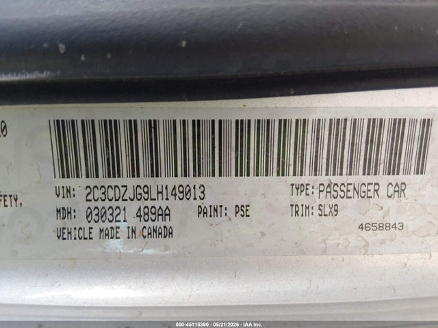 Aukcja sprzedaży 2020 Dodge Challenger Gt, vin: 2C3CDZJG9LH149013, numer aukcji: 45116390