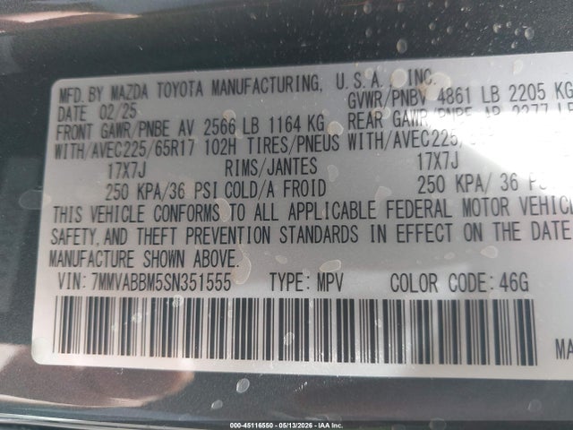 Mazda Cx-50 2.5 S Preferred Package 2025 7MMVABBM5SN351555 Image 9
