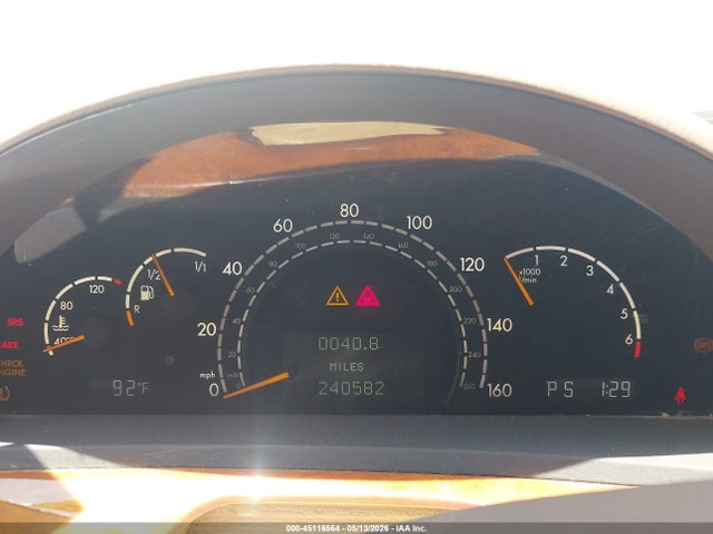 Aukcja sprzedaży 2004 Mercedes-benz S 430, vin: WDBNG70JX4A425937, numer aukcji: 45116564