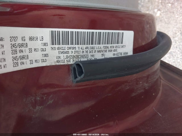 Продажа на аукционе авто 2008 Jeep Grand Cherokee Limited, vin: 1J8HS58N38C202523, номер лота: 45116668