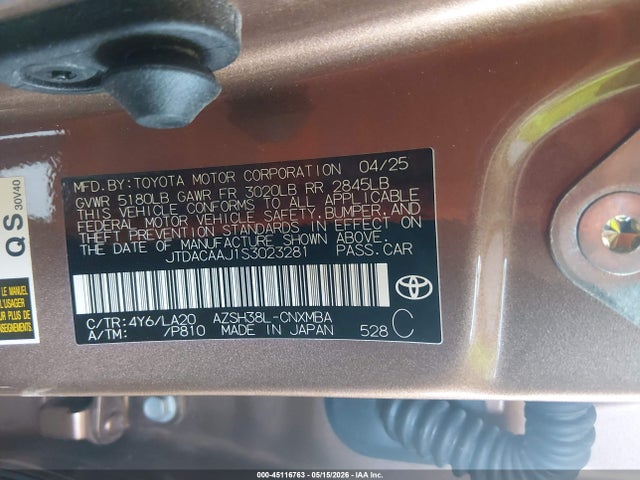 Продажа на аукционе авто 2025 Toyota Crown Signia Xle, vin: JTDACAAJ1S3023281, номер лота: 45116763
