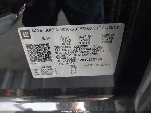 Chevrolet Silverado 1500 Rst 2019 3GCUYEED2KG123798 Image 9