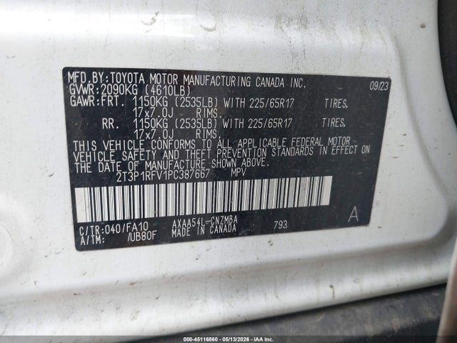 Toyota Rav4 Xle 2023 2T3P1RFV1PC387667 Image 9