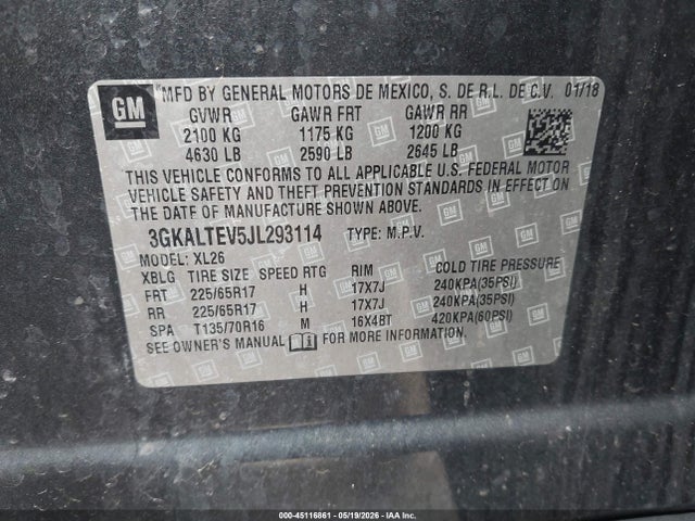 GMC Terrain Sle 2018 3GKALTEV5JL293114 Image 9