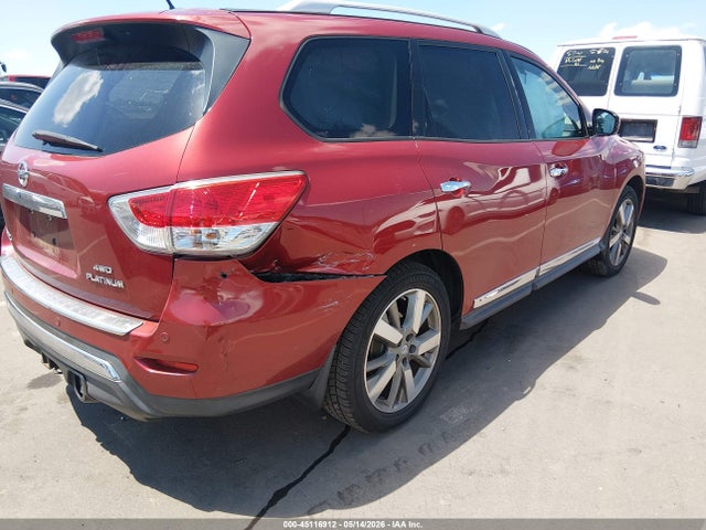 2014 Nissan Pathfinder Platinum მანქანა იყიდება აუქციონზე, vin: 5N1AR2MM7EC689409, აუქციონის ნომერი: 45116912