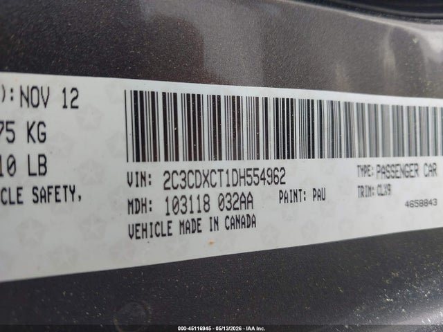 Продажа на аукционе авто 2013 Dodge Charger R/t Plus, vin: 2C3CDXCT1DH554962, номер лота: 45116945