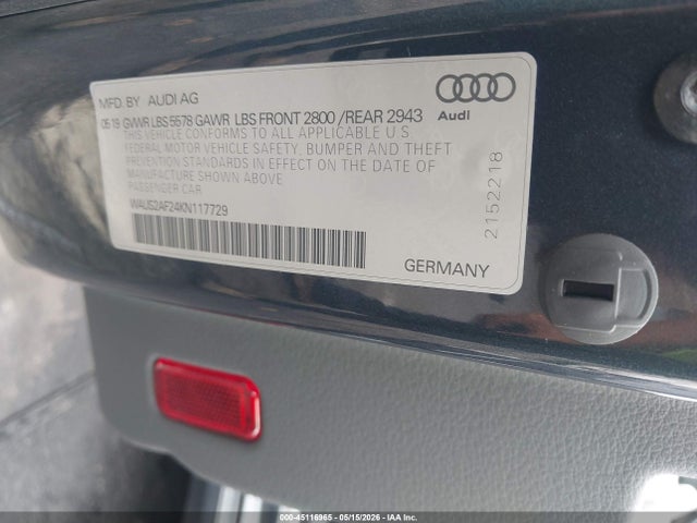 Audi A7 55 Premium 2019 WAUS2AF24KN117729 Image 9