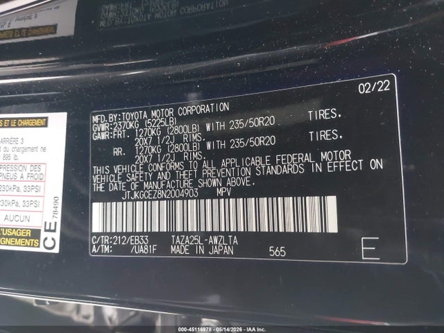 JTJKGCEZ8N2004903 Lexus Nx 350 F Sport Handling