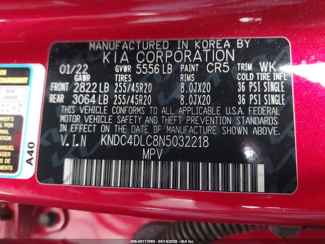 KIA Ev6 Gt-line 2022 KNDC4DLC8N5032218 Image 9