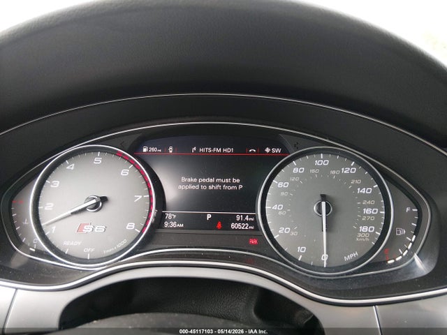 2016 Audi S6 4.0t Premium Plus მანქანა იყიდება აუქციონზე, vin: WAUH2AFC6GN052800, აუქციონის ნომერი: 45117103