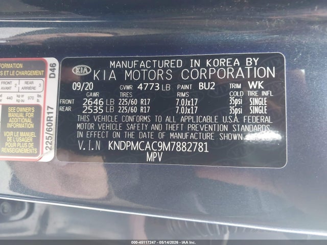 KIA Sportage Lx 2021 KNDPMCAC9M7882781 Image 9