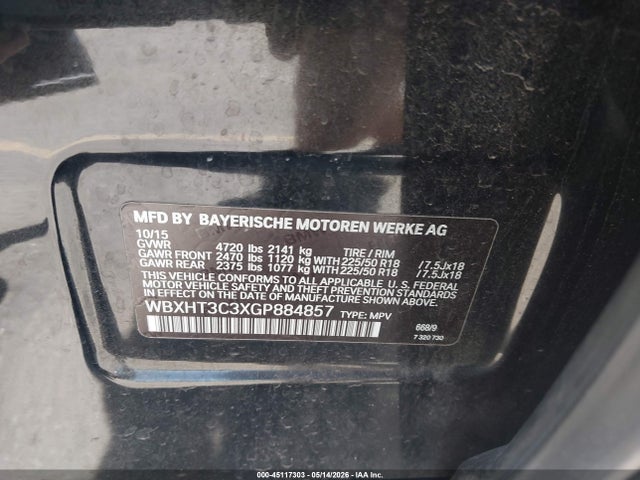 WBXHT3C3XGP884857 BMW X1 Xdrive28i