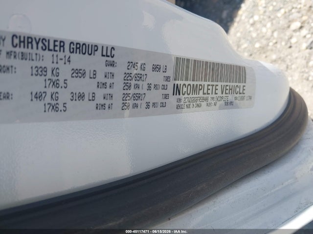 45117471 :رقم المزاد ، 2C7WDGBG6FR599408 vin ، 2015 Dodge Grand Caravan Se مزاد بيع