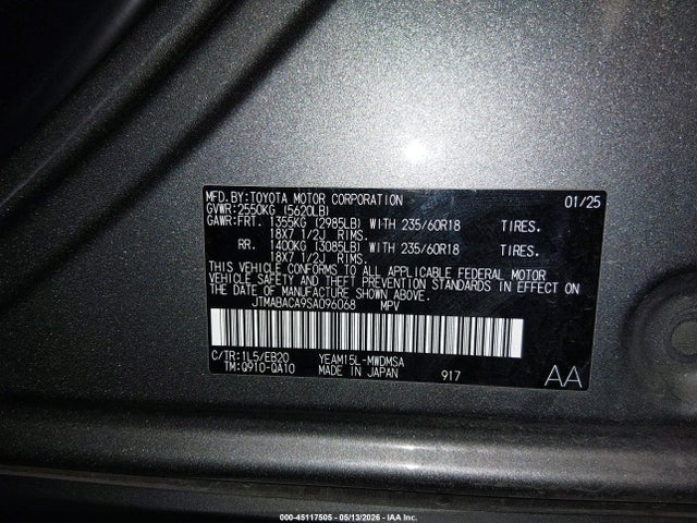Toyota BZ4X XLE 2025 JTMABACA9SA096068 Image 9