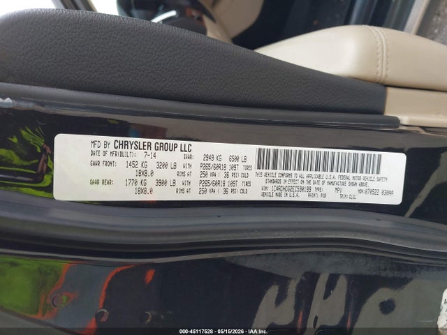 Aukcja sprzedaży 2014 Dodge Durango Limited, vin: 1C4RDHDG2EC590189, numer aukcji: 45117528