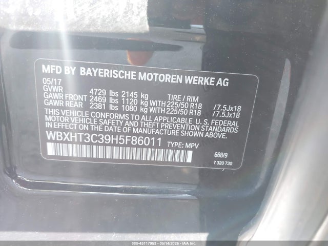 Продажа на аукционе авто 2017 Bmw X1 Xdrive28i, vin: WBXHT3C39H5F86011, номер лота: 45117953