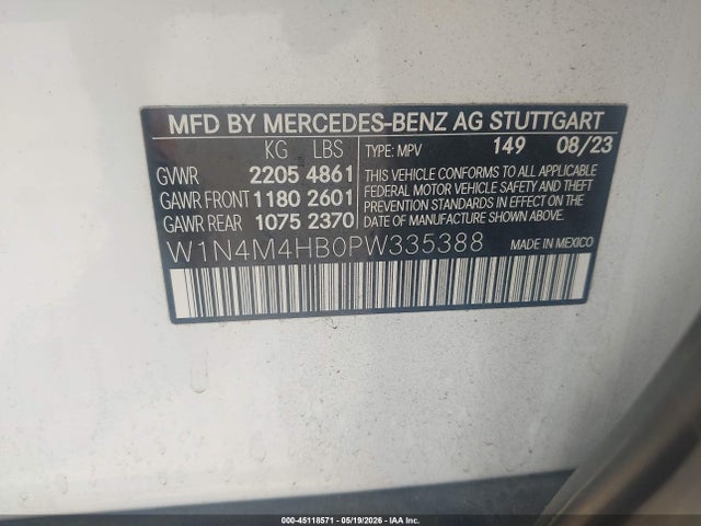 Продажа на аукционе авто 2023 Mercedes-benz Glb 250 4matic, vin: W1N4M4HB0PW335388, номер лота: 45118571