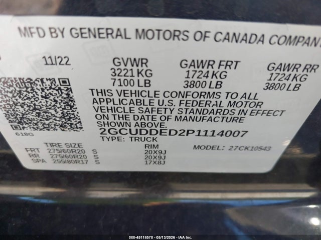 2GCUDDED2P1114007 Chevrolet Silverado 1500 4wd Standard Bed Lt