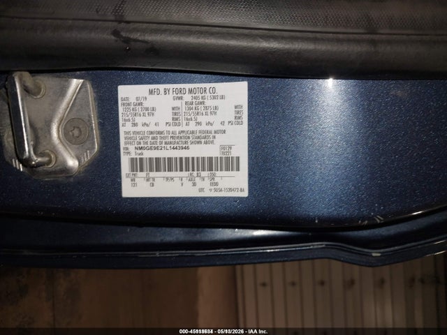 2020 Ford Transit Connect Xl Passenger მანქანა იყიდება აუქციონზე, vin: NM0GE9E21L1443946, აუქციონის ნომერი: 45118634