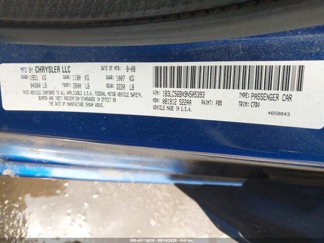 Продаж на аукціоні авто 2009 Dodge Avenger R/t, vin: 1B3LC56BX9N505393, номер лоту: 45118836