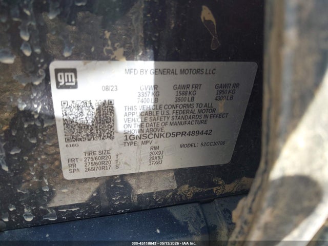 Chevrolet Tahoe 2wd Lt 2023 1GNSCNKD5PR489442 Image 9
