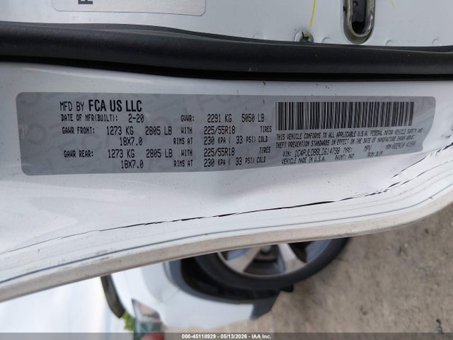 2020 Jeep Cherokee Limited Fwd მანქანა იყიდება აუქციონზე, vin: 1C4PJLDB8LD614798, აუქციონის ნომერი: 45118929