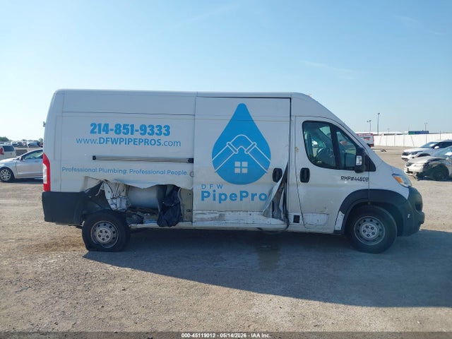 45119012 :رقم المزاد ، 3C6LRVDG7PE603771 vin ، 2023 Ram Promaster 2500 High Roof 159 Wb مزاد بيع