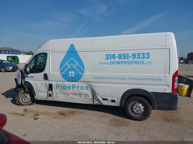 45119012 :رقم المزاد ، 3C6LRVDG7PE603771 vin ، 2023 Ram Promaster 2500 High Roof 159 Wb مزاد بيع