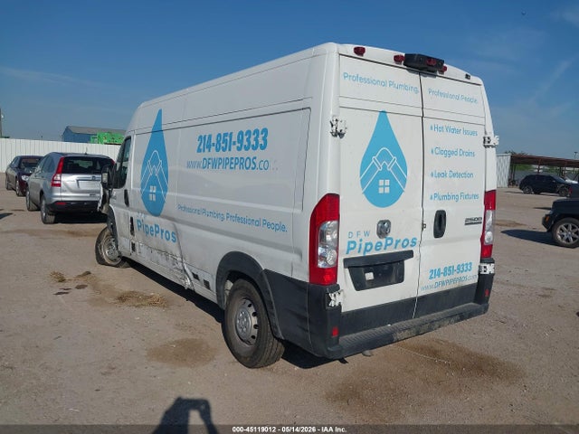 45119012 :رقم المزاد ، 3C6LRVDG7PE603771 vin ، 2023 Ram Promaster 2500 High Roof 159 Wb مزاد بيع