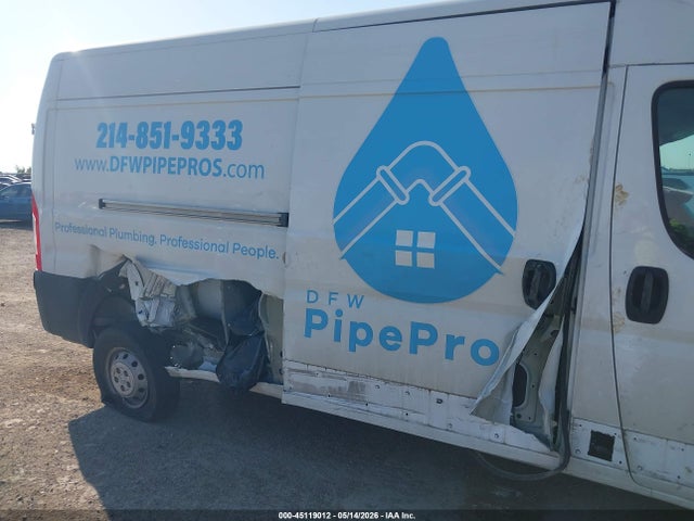 45119012 :رقم المزاد ، 3C6LRVDG7PE603771 vin ، 2023 Ram Promaster 2500 High Roof 159 Wb مزاد بيع