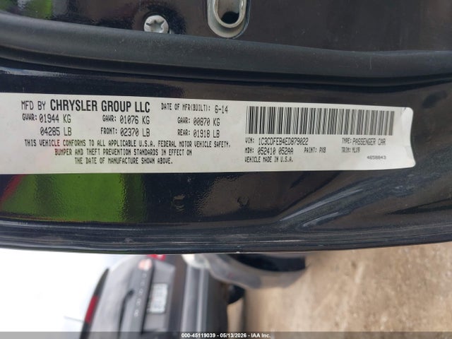 2014 Dodge Dart Gt მანქანა იყიდება აუქციონზე, vin: 1C3CDFEB4ED879022, აუქციონის ნომერი: 45119039