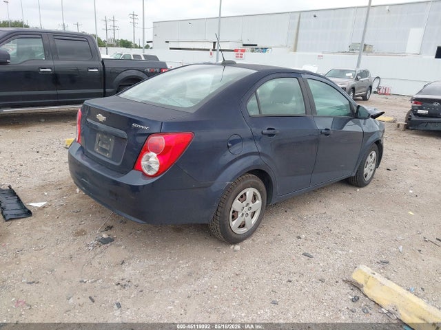 Продажа на аукционе авто 2015 Chevrolet Sonic Ls Auto, vin: 1G1JA5SH4F4181650, номер лота: 45119092