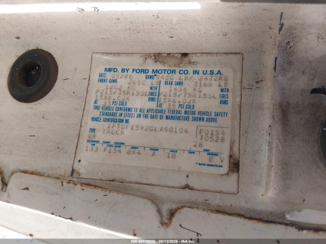 Продаж на аукціоні авто 1986 Ford F150, vin: 1FTDF15Y2GLA90104, номер лоту: 45119256