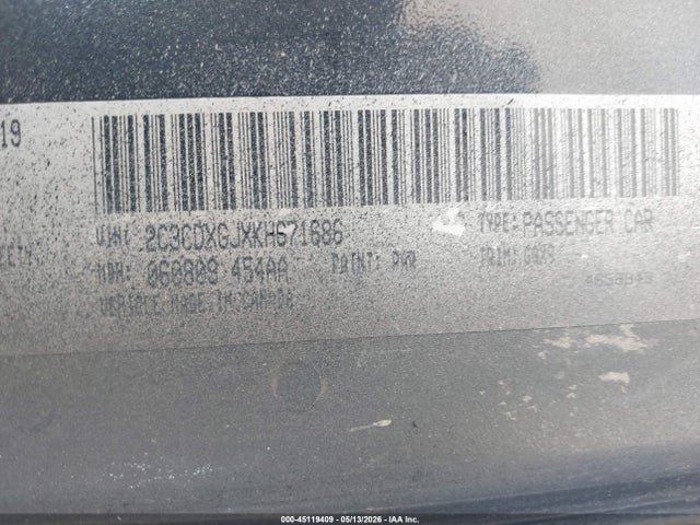 45119409 :رقم المزاد ، 2C3CDXGJXKH671686 vin ، 2019 Dodge Charger Scat Pack Rwd مزاد بيع