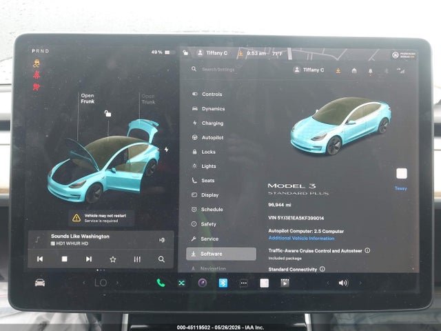 Продажа на аукционе авто 2019 Tesla Model 3 Long Range/mid Range/standard Range/standard Range Plus, vin: 5YJ3E1EA5KF399014, номер лота: 45119502